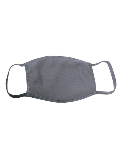 Bayside USA-Made 100% Cotton Face Mask 1900 #color_Solid Charcoal