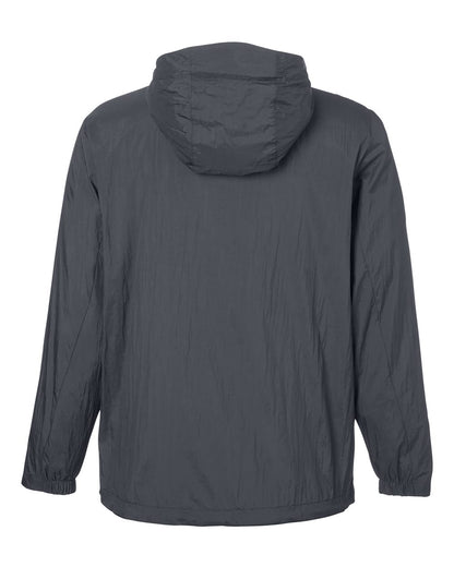 North End Men's Aura Lightweight Packable Anorak NE810 #color_Carbon/ Black