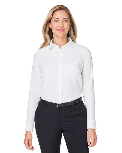 Devon & Jones Women's CrownLux Performance® Spencer Poplin Dress Shirt DG505W #colormdl_White