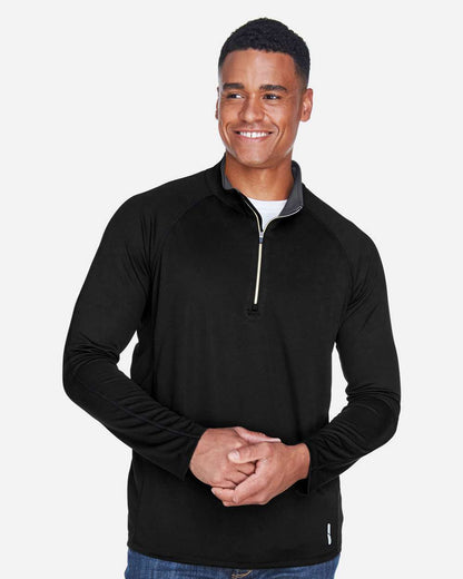 North End Men's Radar Performance Quarter-Zip Pullover 88187 #colormdl_Black