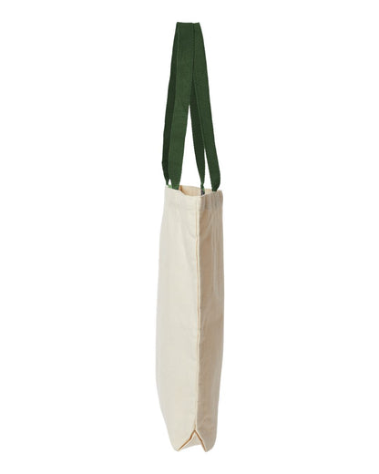 Liberty Bags Jennifer Cotton Canvas Tote 9868 #color_Natural/ Forest