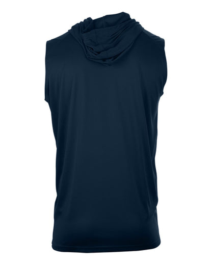 Badger Men's B-Core Sleeveless Hooded T-Shirt 4108 #color_Navy