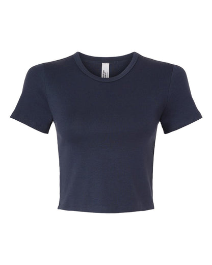 American Apparel Women's Baby Rib Cropped Tee BR210 #color_Navy