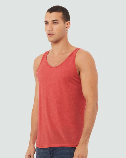 BELLA + CANVAS Triblend Tank 3484 #colormdl_Red Triblend