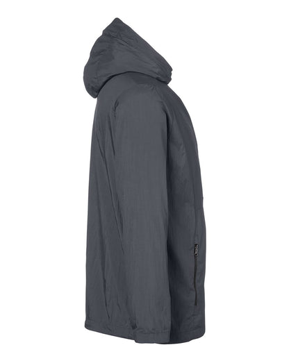 North End Men's Aura Lightweight Packable Anorak NE810 #color_Carbon/ Black