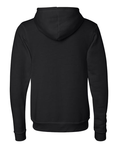 BELLA + CANVAS Triblend Sponge Fleece Full-Zip Hoodie 3909 #color_Solid Black Triblend