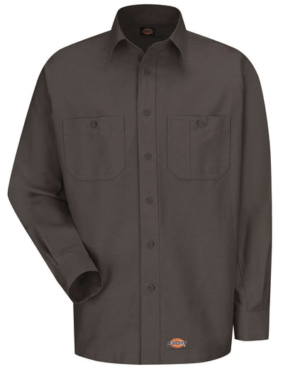 Dickies Men's Tall Long Sleeve Work Shirt WS10T #color_Charcoal