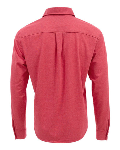 Recover Men's Eco Button Down Shirt EC650 #color_Ruby