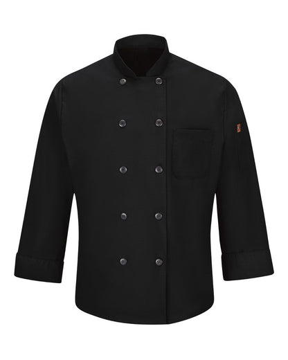 Chef Designs Mimix™ Chef Coat with OilBlok 042X #color_Black