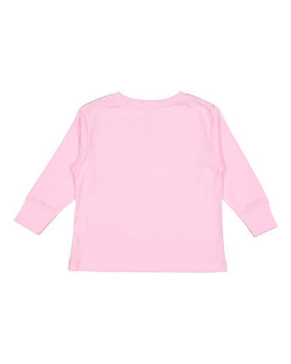Rabbit Skins Toddler Fine Jersey Long Sleeve Tee 3302 #color_Pink