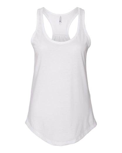 Next Level Women's Gathered Racerback Tank 6338 #color_White