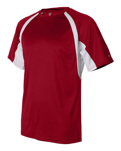 Badger Men's B-Core Hook T-Shirt 4144 #color_Red/ White