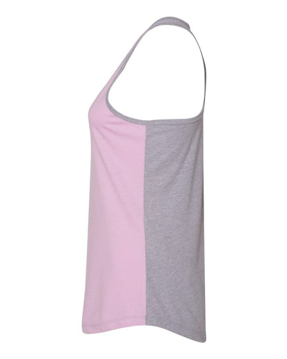 Next Level Women’s Ideal Colorblocked Racerback Tank 1534 #color_Lilac/ Heather Grey