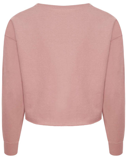 AWDis Women's Cropped Crewneck Sweatshirt JHA035 #color_Dusty Pink