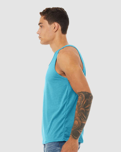 BELLA + CANVAS Triblend Tank 3484 #colormdl_Aqua Triblend