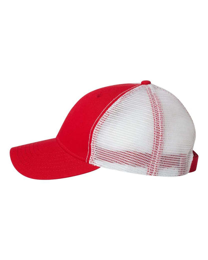Valucap Bio-Washed Trucker Cap AH80 #color_Red/ White