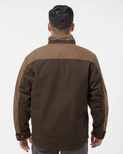 DRI DUCK Men's Horizon Two-Tone Boulder Cloth™ Canvas Jacket Tall Size 5089T #colormdl_Tobacco/ Field Khaki