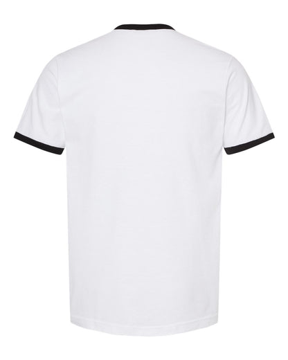 Tultex Fine Jersey Ringer T-Shirt 246 #color_White/ Black