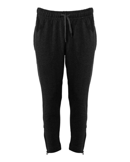 Badger FitFlex Women's French Terry Ankle Pants 1071 #color_Black