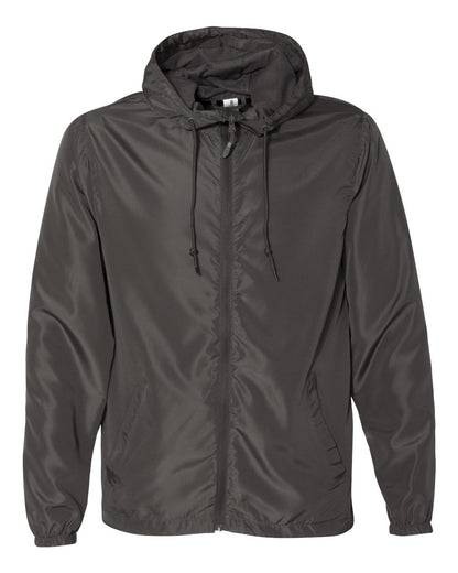 Independent Trading Co. Men's Lightweight Windbreaker Full-Zip Jacket EXP54LWZ #color_Graphite