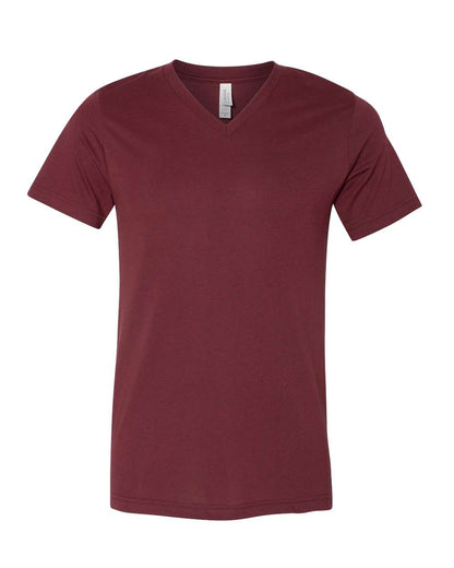 BELLA + CANVAS Heather CVC V-Neck Tee 3005CVC #color_Heather Cardinal