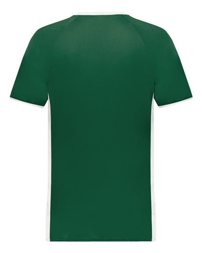 Augusta Sportswear Cutter V-Neck Jersey 6907 #color_Dark Green/ White