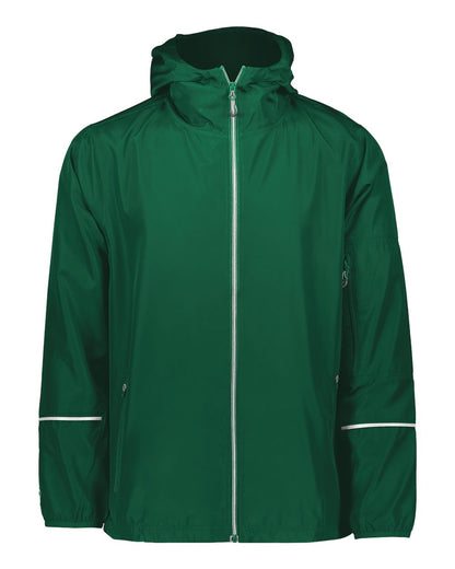 Holloway Men's Packable Hooded Jacket 229582 #color_Dark Green