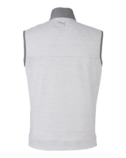 Puma Golf Men's Cloudspun Colorblock Vest 537465 #color_Quiet Shade/ High Rise Heather