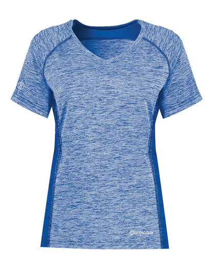 Holloway Women's Electrify CoolCore® V-Neck T-Shirt 222771 #color_Royal Heather