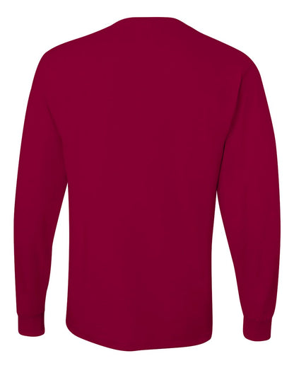 JERZEES Men's Dri-Power® Long Sleeve 50/50 T-Shirt 29LSR #color_Cardinal