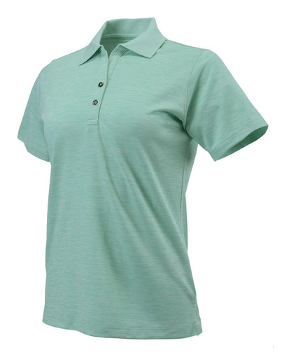 Paragon Women's Dakota Striated Heather Polo 131 #color_Surf Green Heather