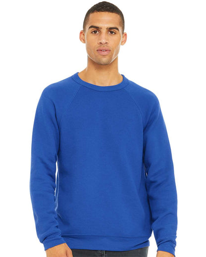 BELLA + CANVAS Sponge Fleece Raglan Crewneck Sweatshirt 3901 #colormdl_True Royal