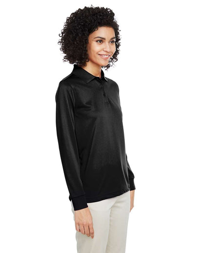 Harriton Women's Advantage Snag Protection Plus IL Long Sleeve Polo M348LW #colormdl_Black