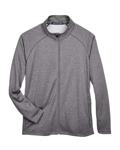 Devon & Jones Men's Stretch Tech-Shell® Compass Full-Zip Jacket DG420 #color_Dark Grey Heather