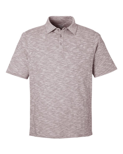 North End Men's Eclipse Jacquard Polo NE115 #color_Burgundy Heather