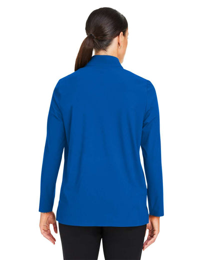 Devon & Jones Women's CrownLux Performance® Windsor Welded Quarter-Zip Pullover DG410W #colormdl_French Blue