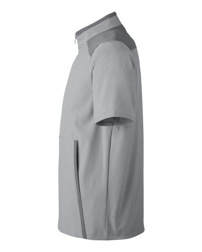 Under Armour Men's Motivate 3.0 Short Sleeve Half-Zip 1389612 #color_Mod Grey/ White