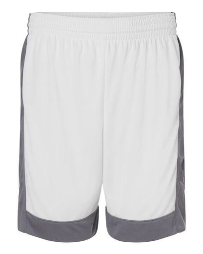 Augusta Sportswear Unisex Match-Up Basketball Shorts 6889 #color_White/ Graphite