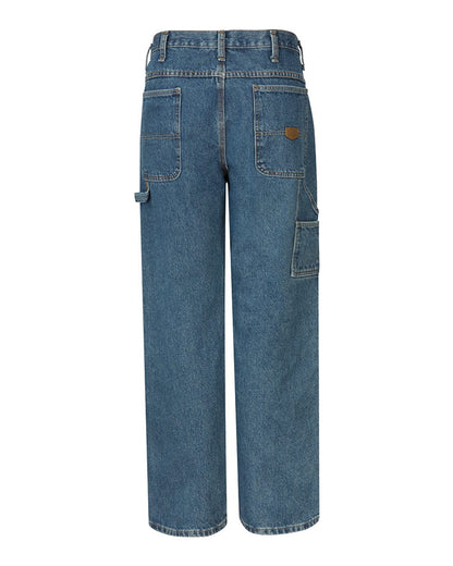 Red Kap Men's Loose Fit Dungaree PD80 #color_Stonewash - 37U