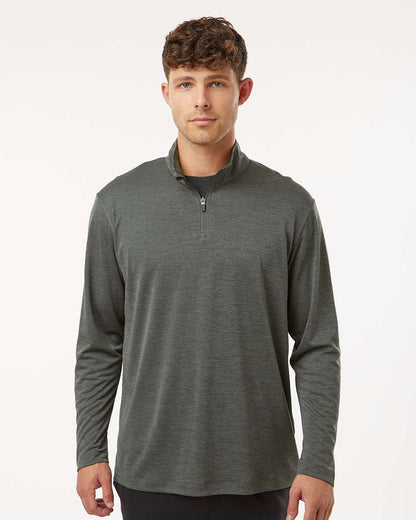 AllPro Men's Pro-Lock Performance Mélange Quarter-Zip Pullover 4HM700 #colormdl_Charcoal Melange