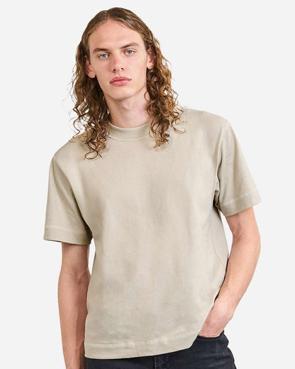 American Apparel Unisex Heavyweight Cotton Mid-Length Tee 13ML0 #colormdl_Bone