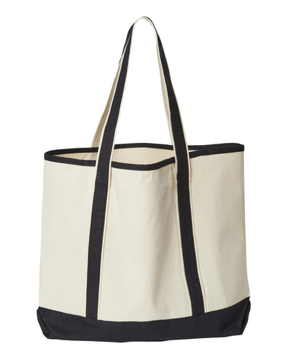 OAD Promotional Heavyweight Large Beach Tote OAD103 #color_Natural/ Black