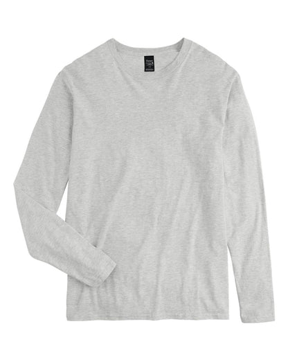 Hanes Unisex Perfect-T Long Sleeve T-Shirt 498L #color_Ash