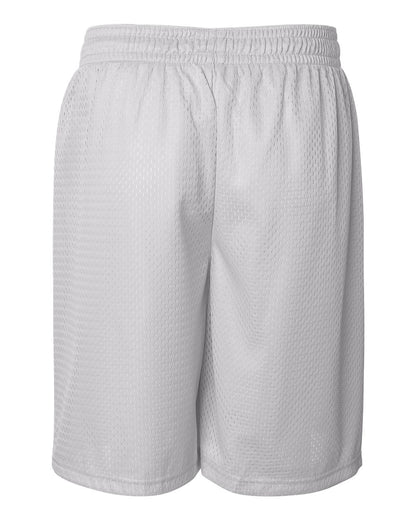 Badger Pro Mesh 9" Shorts 7209 #color_White