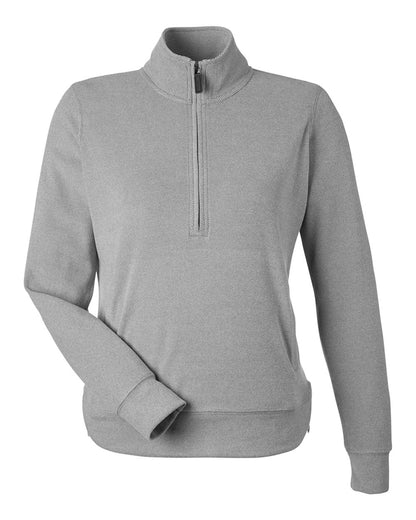 J. America Women's Element Fleece Quarter-Zip Sweatshirt 8762 #color_Grey