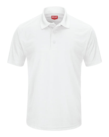 Red Kap Men's Short Sleeve Performance Knit Pocketless Core Polo SK96 #color_White