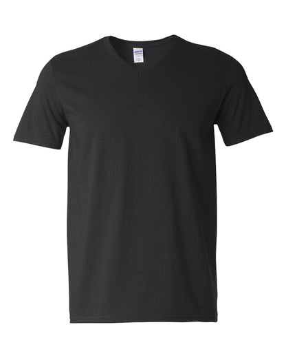 Gildan Unisex Softstyle® V-Neck T-Shirt 64V00 #color_Black