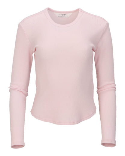 Boxercraft Women's Waffle Knit Baby Long Sleeve T-Shirt BW3103 #color_Pink Serenity