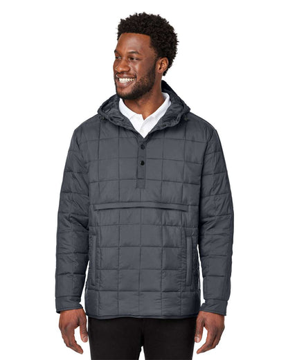 North End Unisex Aura Packable Anorak NE722 #colormdl_Carbon
