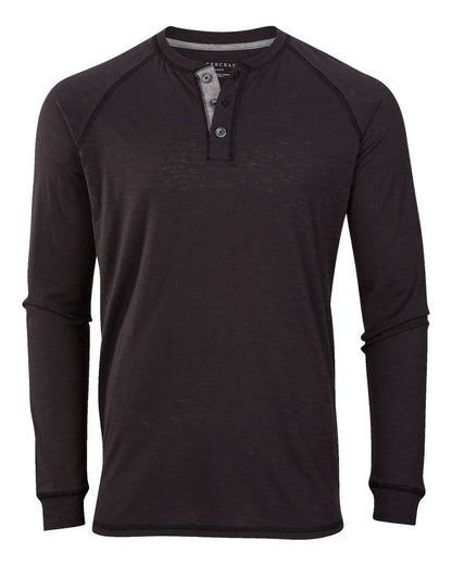 Boxercraft Henley Long Sleeve T-Shirt BM3101 #color_Black